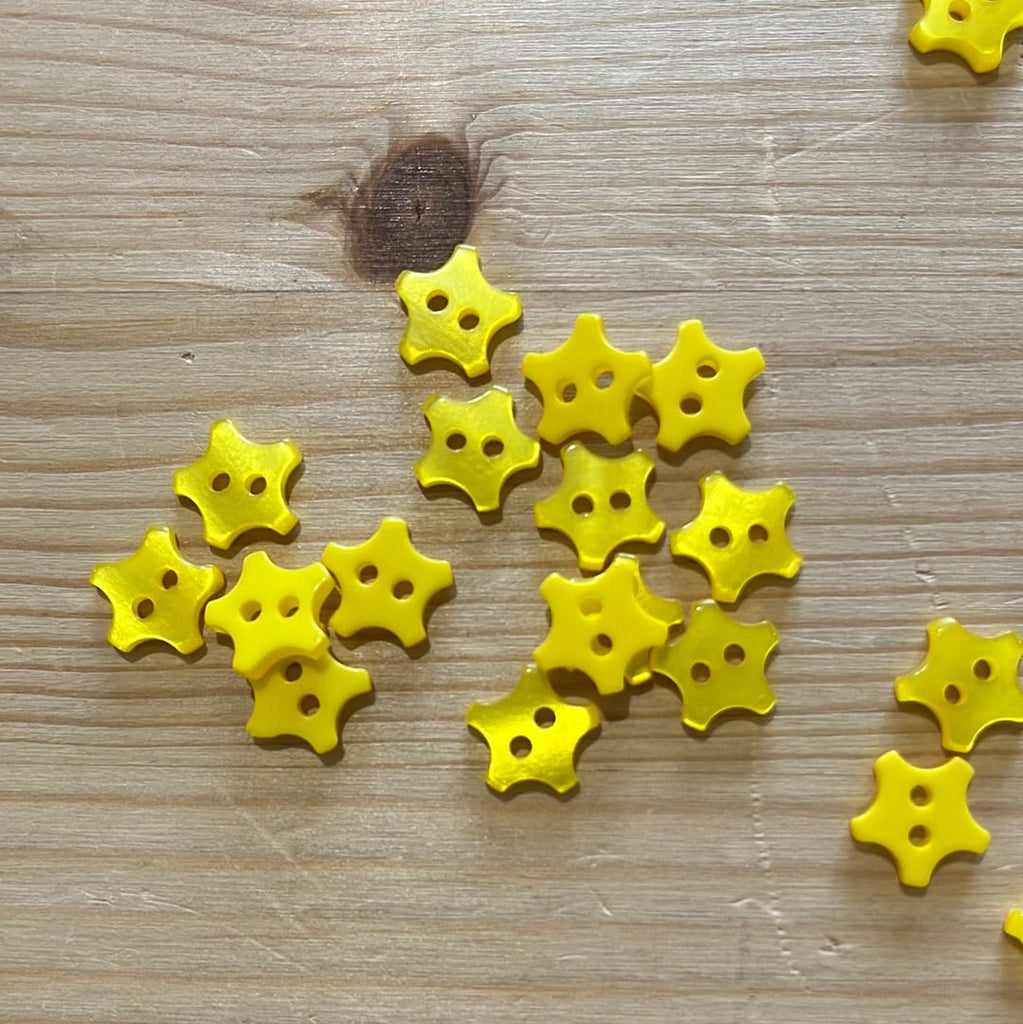 Yellow Star Button - 11mm - The Eternal Maker - UK Fabric Shop