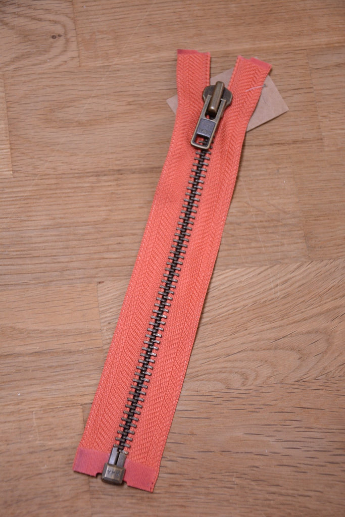 YKK Zippers 20cm Chunky Metal Open-Ending Zipper YKK Colour: Rust
