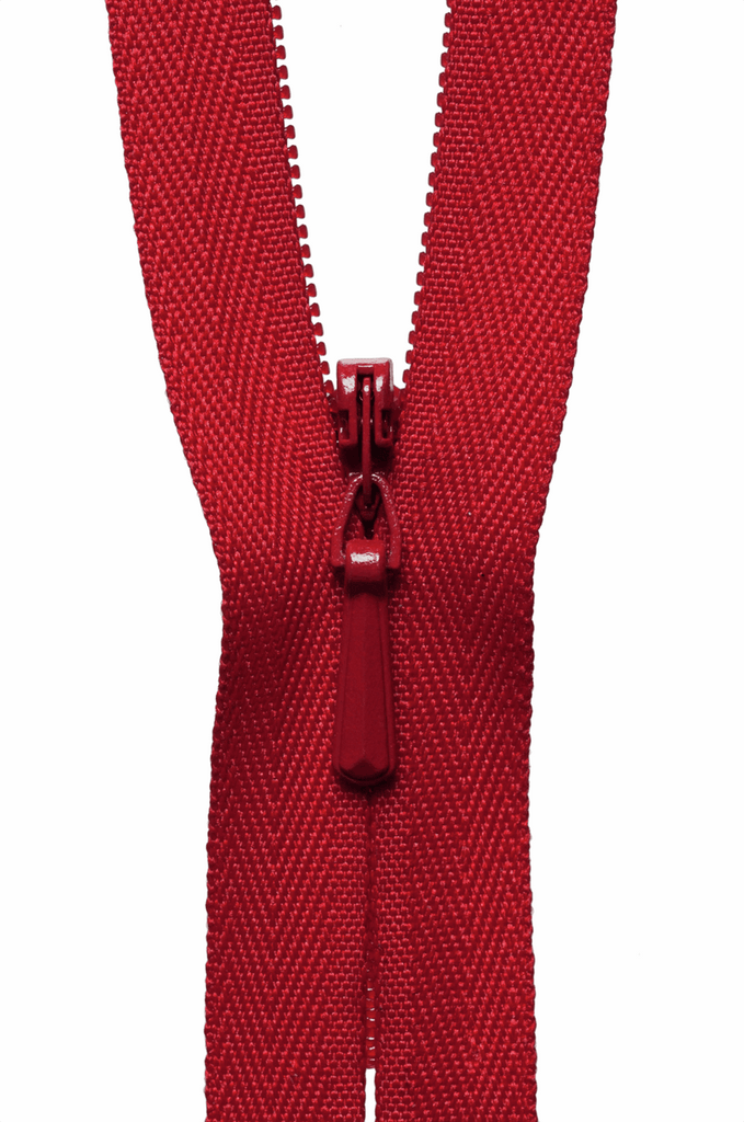 YKK Zippers Concealed Zip -  519 Red - Various Sizes