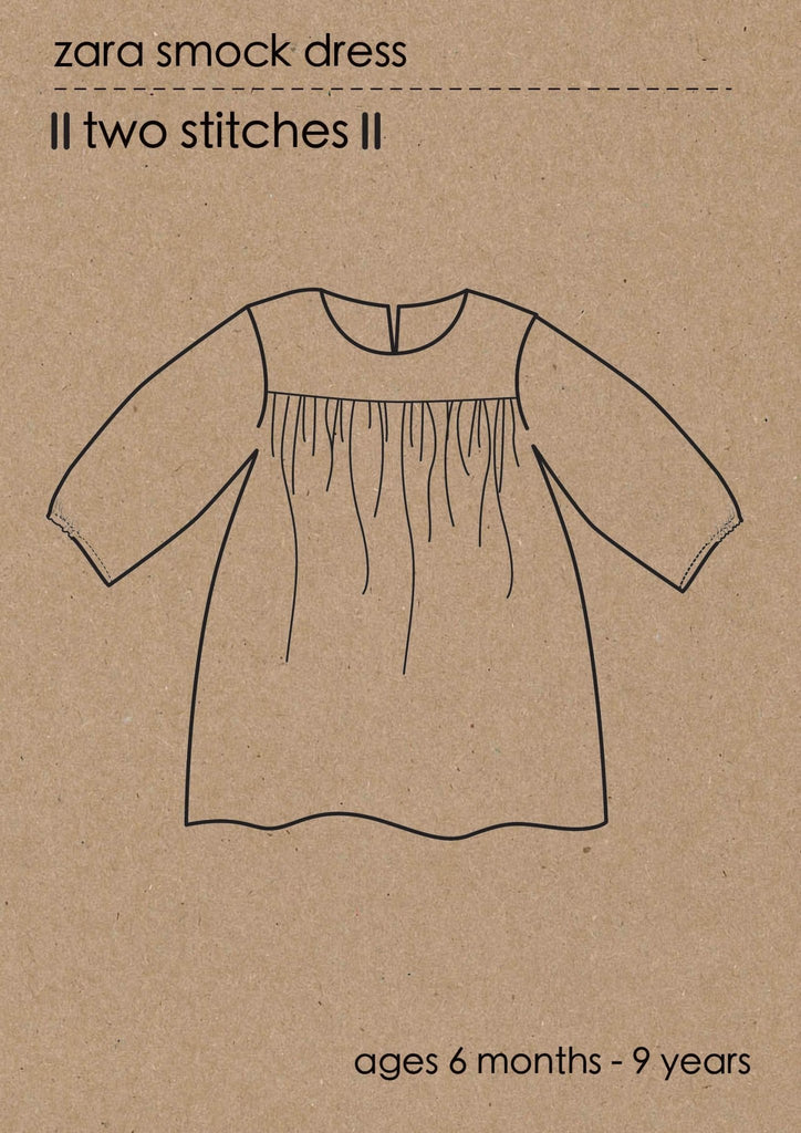 Zara Smock Dress - Two Stitches Patterns - Paper or PDF Digital Download Options - The Eternal Maker - UK Fabric Shop